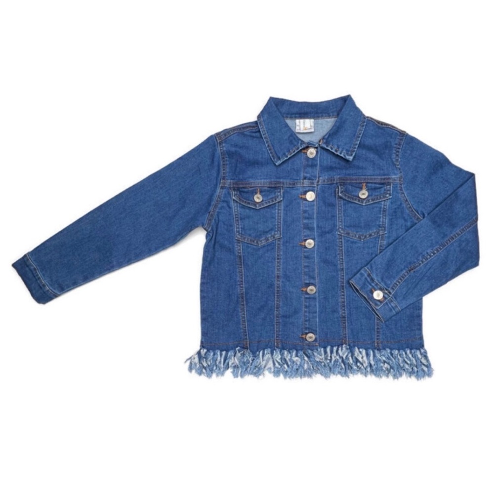 Oopsie Daisy Fringe Denim Jacket